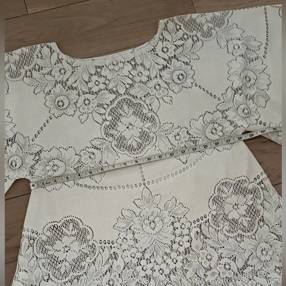Vintage 60’s 70’s crochet lace boho bell sleeve dress - Picture 6 of 16